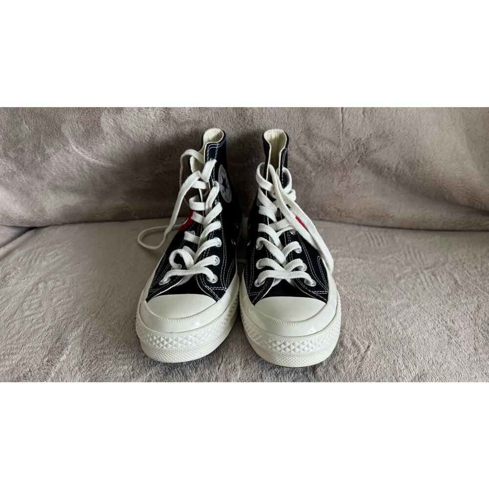 Converse x COMME des GARÇONS PLAY Chuck 70 High Black Heart Unisex-W7/M5 150204C - Picture 5 of 14